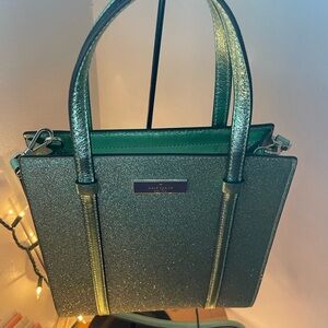Kate Spade Green Glitter Tote Bag